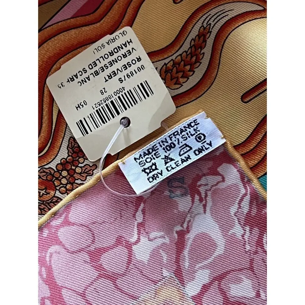 Hermès Gloria Soli Scarf 100% Silk 35.5”x35.5” NEW NWT Sun Old Money Luxury